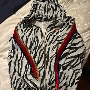 BNWT Aviator Nation Zebra Hoodie XS
